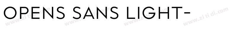 Opens Sans Light字体转换 Opens Sans Light字体转换
